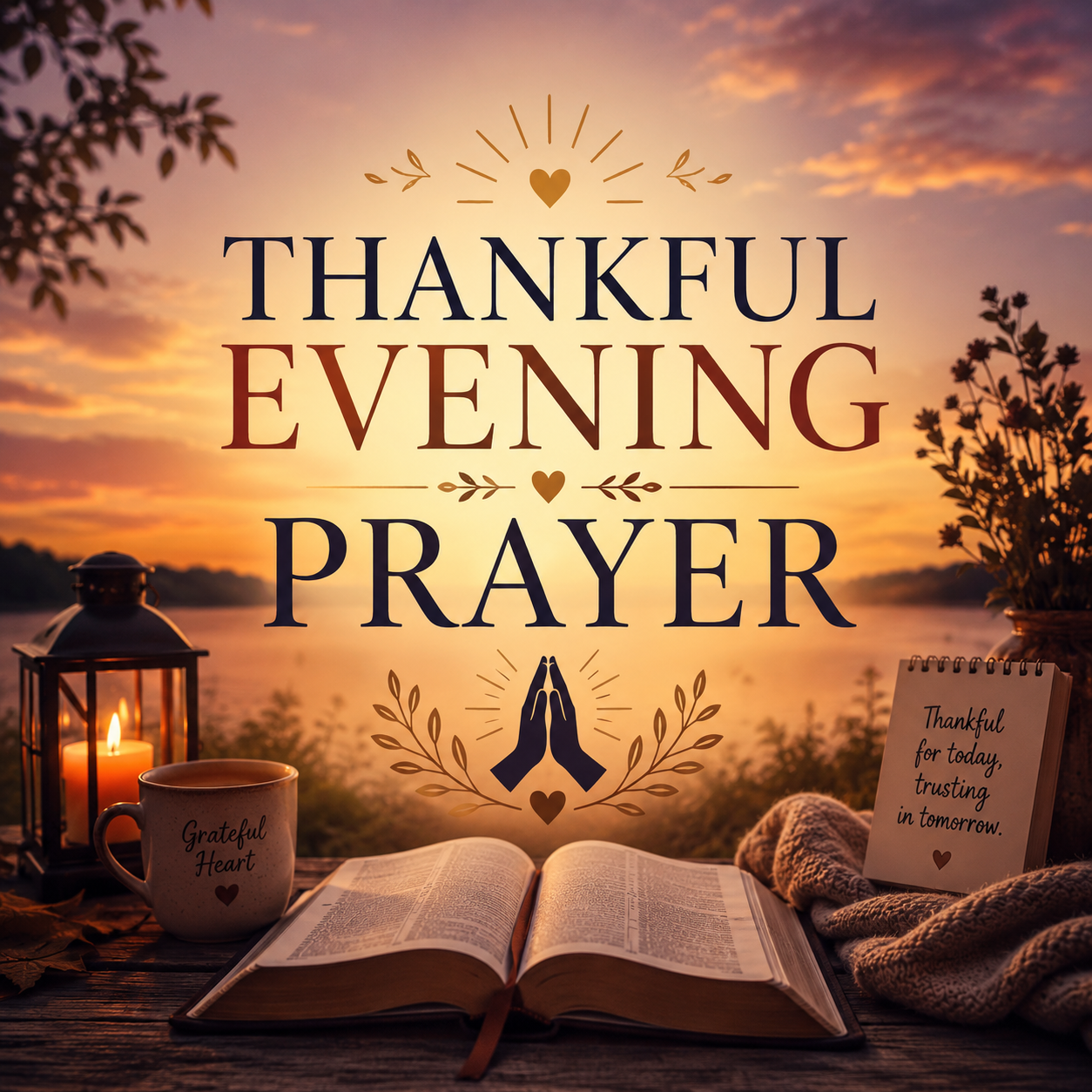 Thankful Evening Prayer for Peace, and Restful Sleep