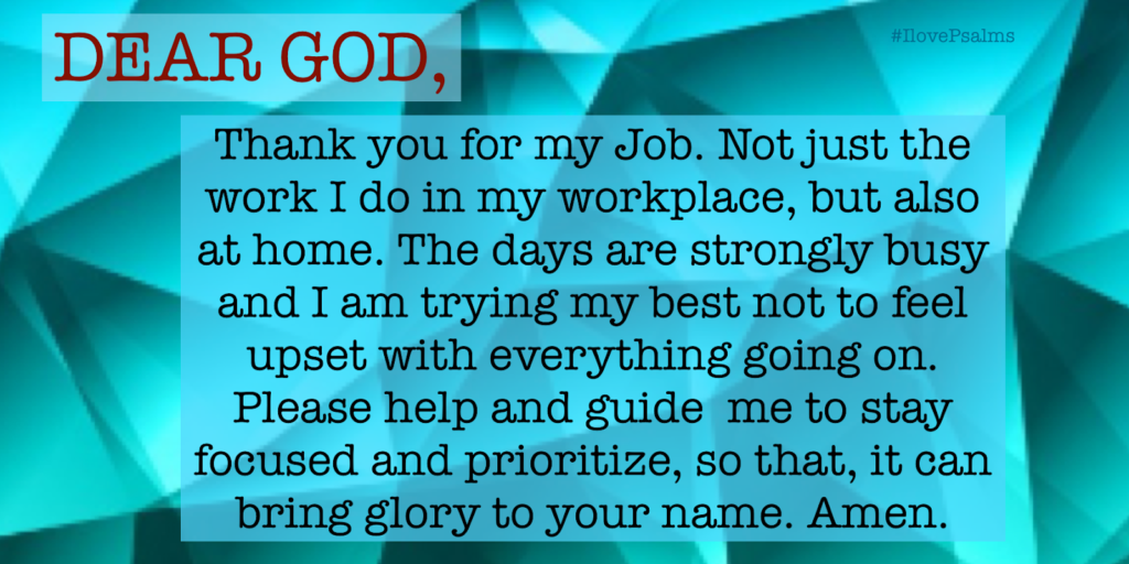 A Prayer For Guidance at Work and Home
