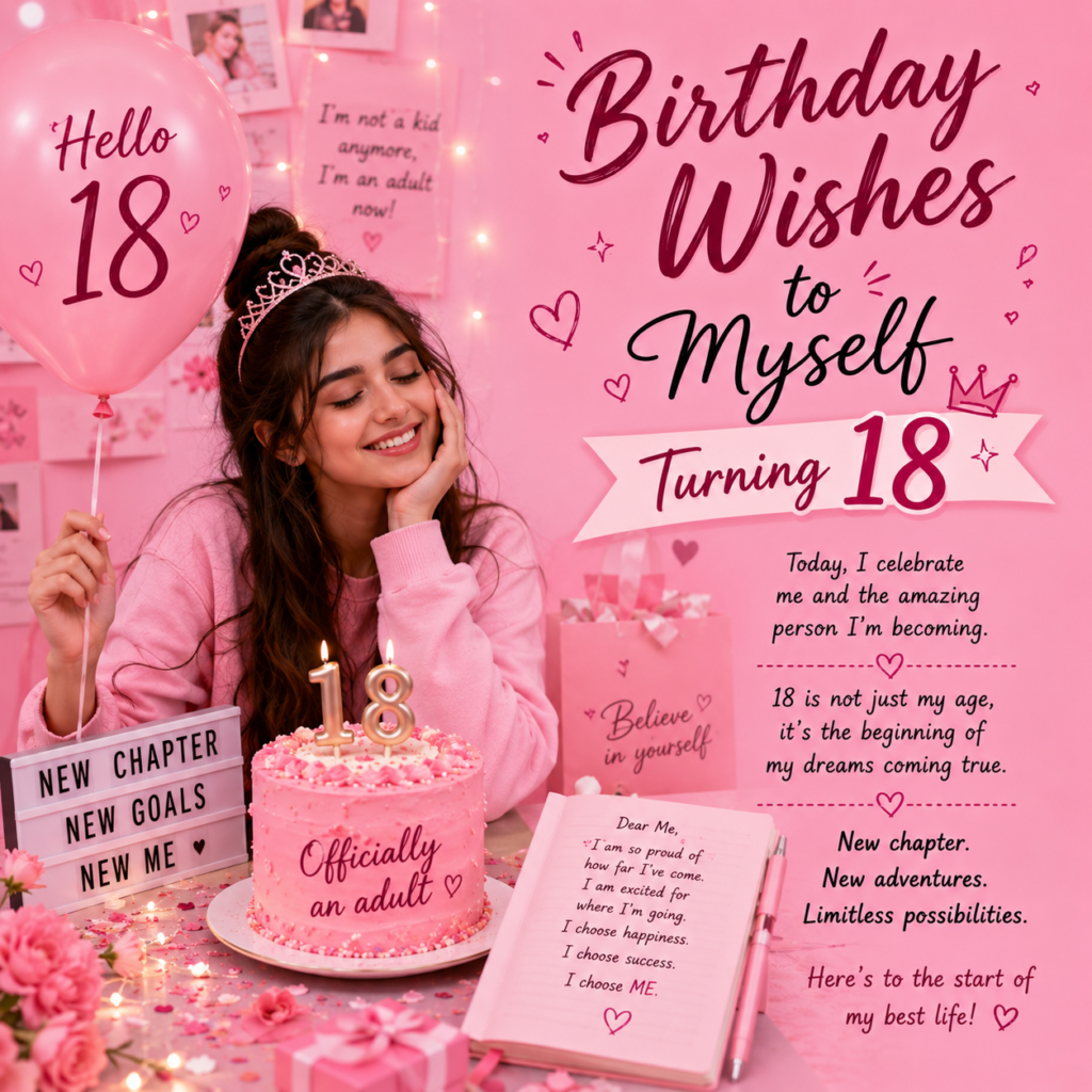 Birthday Wishes to Myself Turning 18