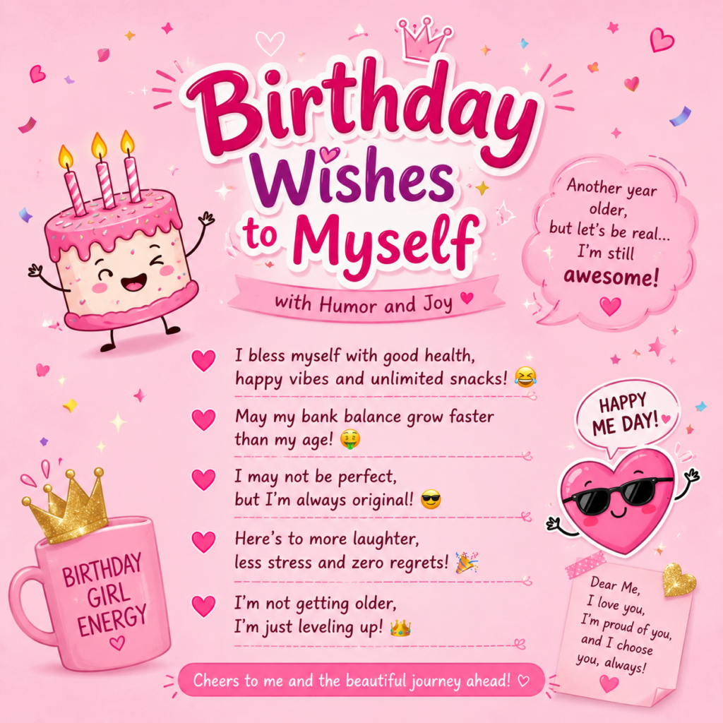 Birthday Wishes to Myself with Humor and Joy