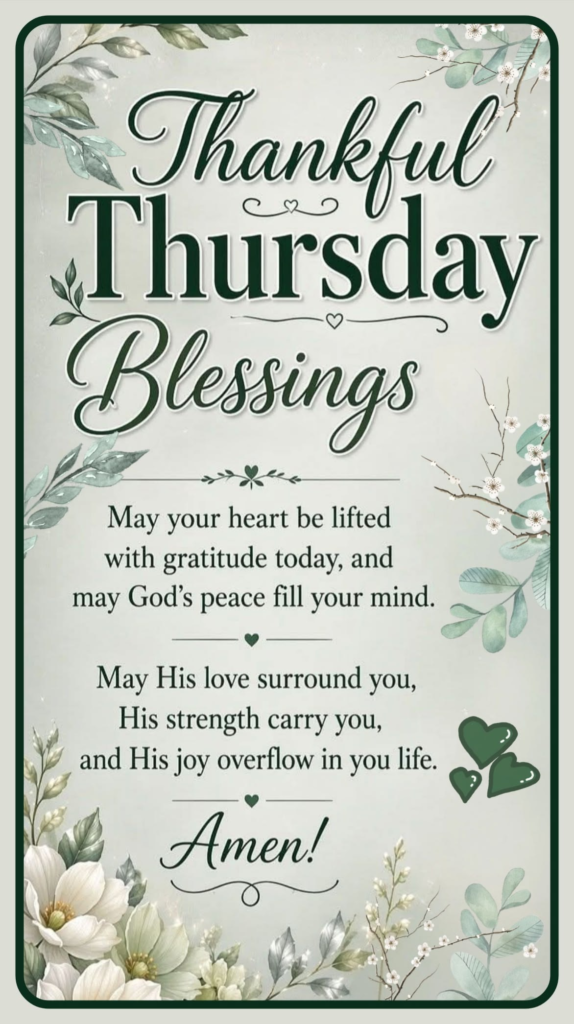 Thankful Good Morning Thursday Blessings