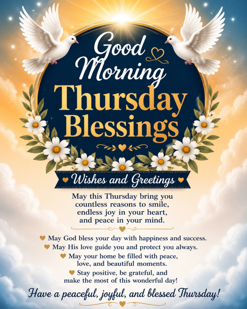 Good Morning Thursday Blessings Wishes and Greeting
