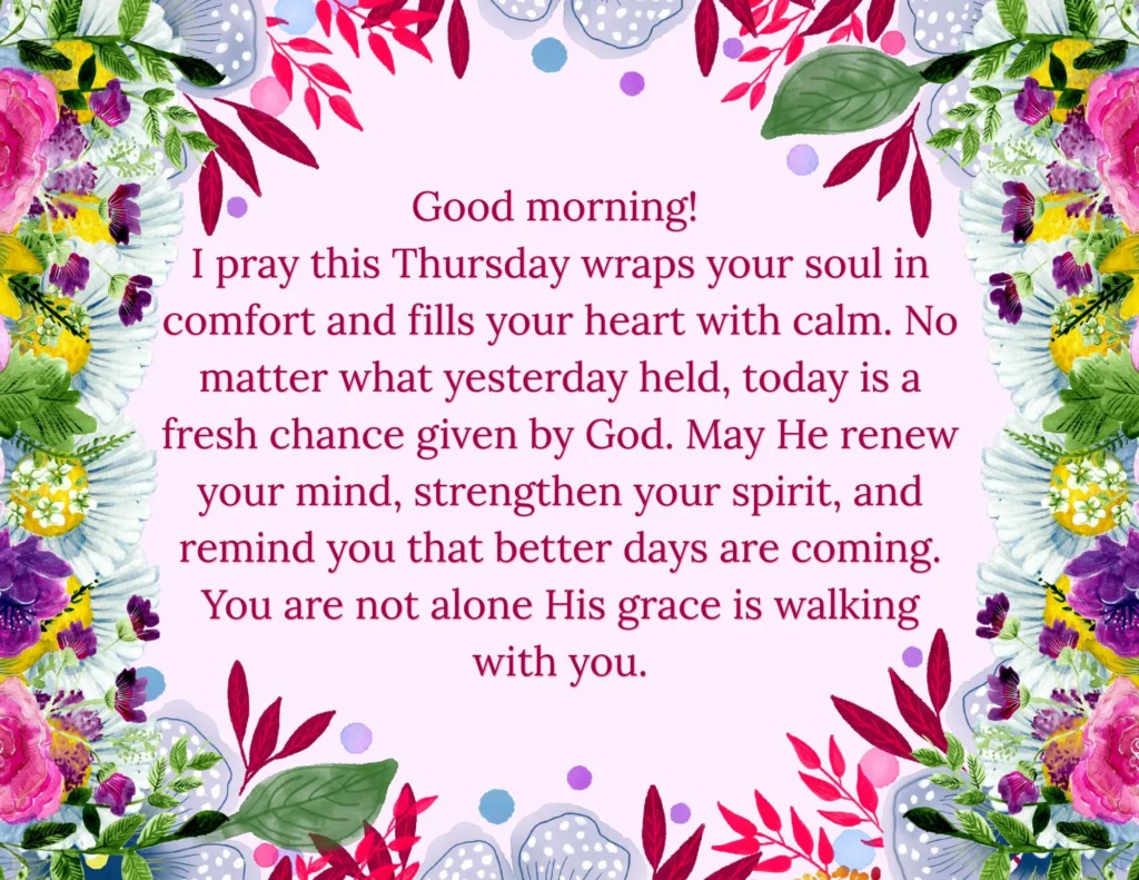 Good Morning Thursday Blessings Message