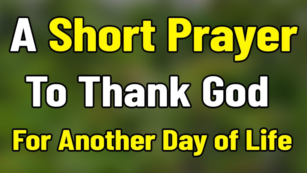 Evening Prayer to Thank God for the Day