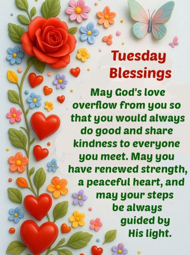 Inspirational Prayer Tuesday Blessings