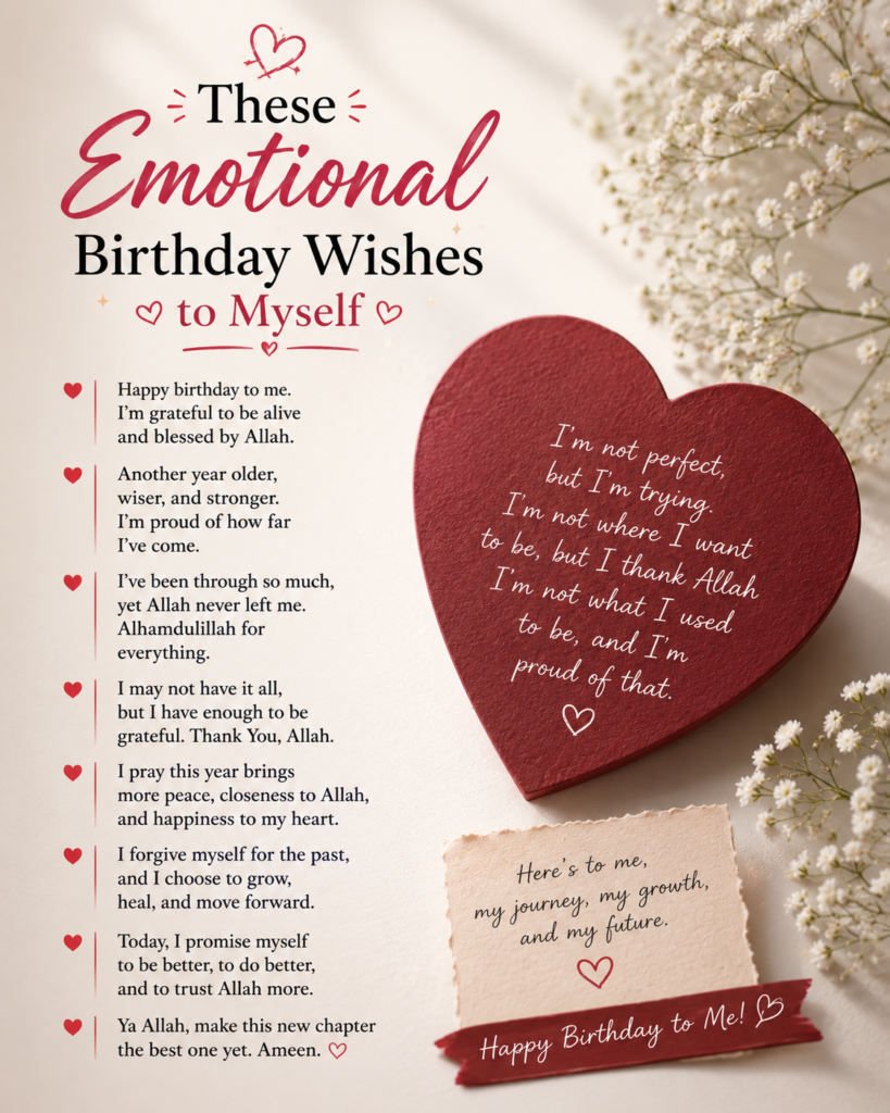 Emotional Birthday Wishes to Myself