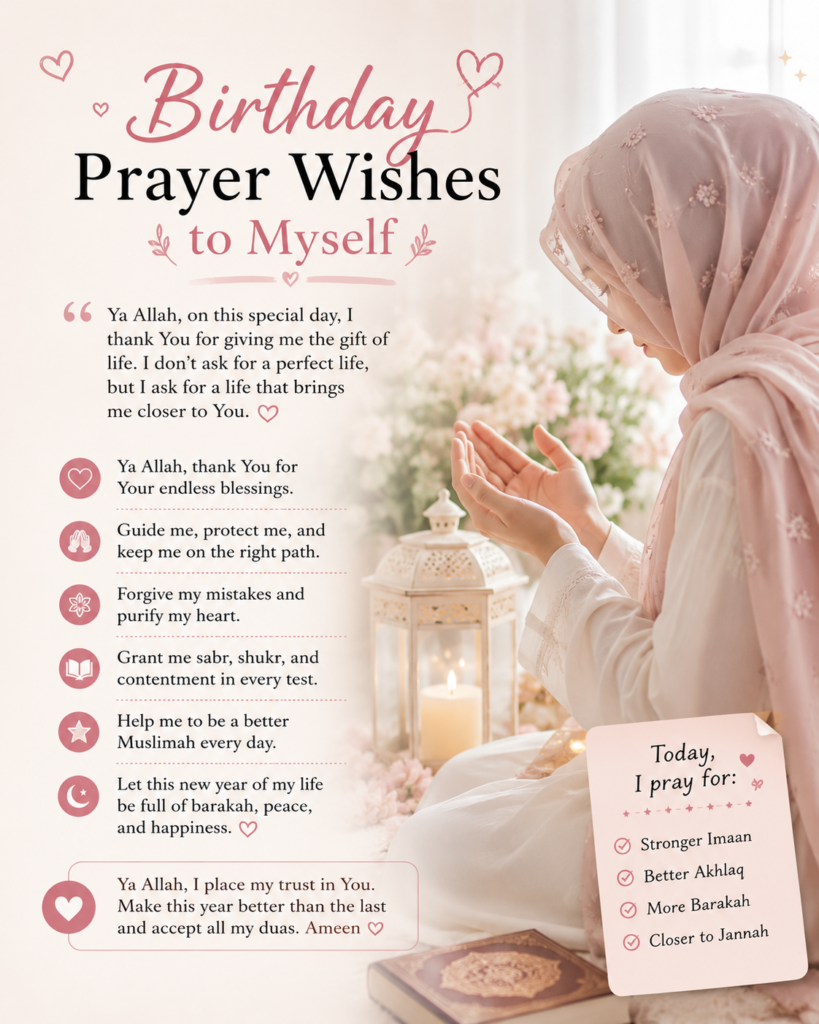 Birthday Prayer Wishes to Myself