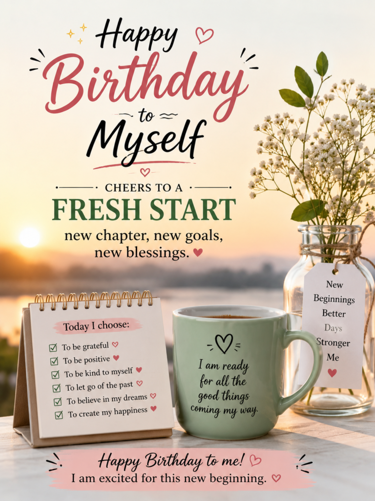 Birthday Wishes to Myself for a Fresh Start