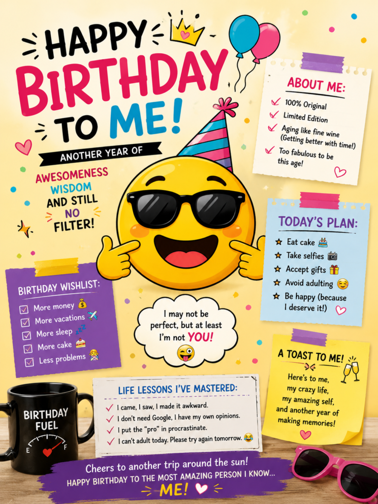Funny Happy Birthday Wishes to Myself