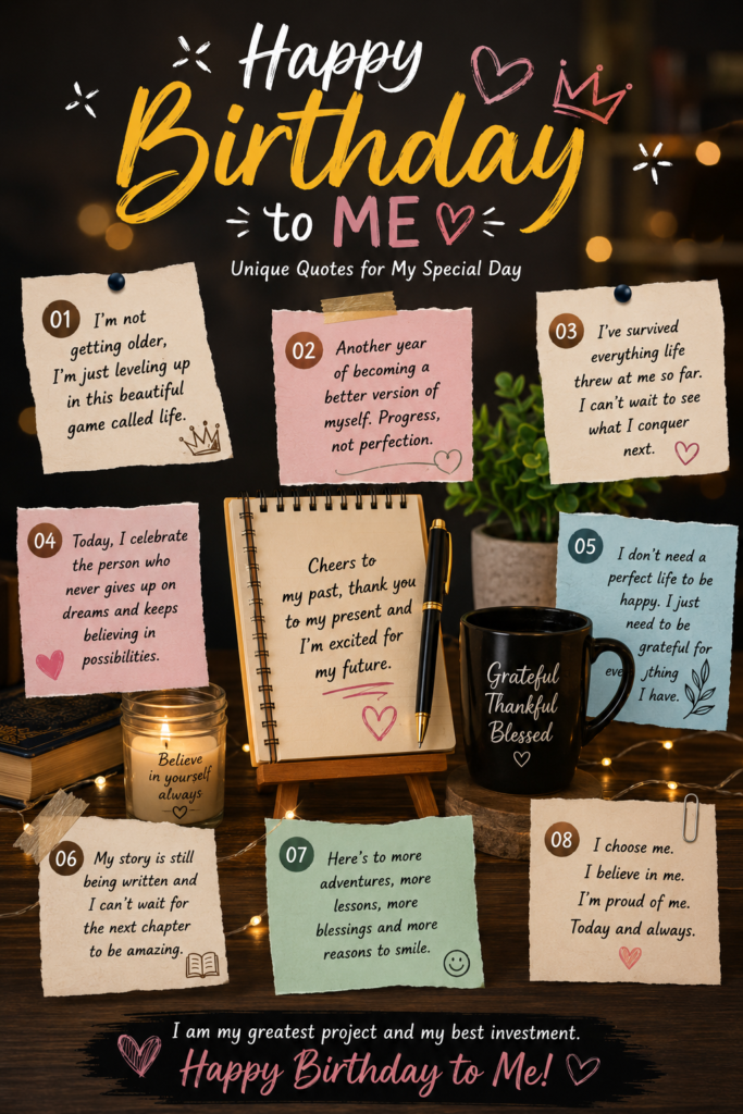 Unique Happy Birthday Quotes to Myself