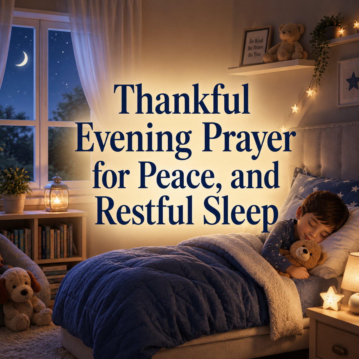 Thankful Evening Prayer for Peace, and Restful Sleep