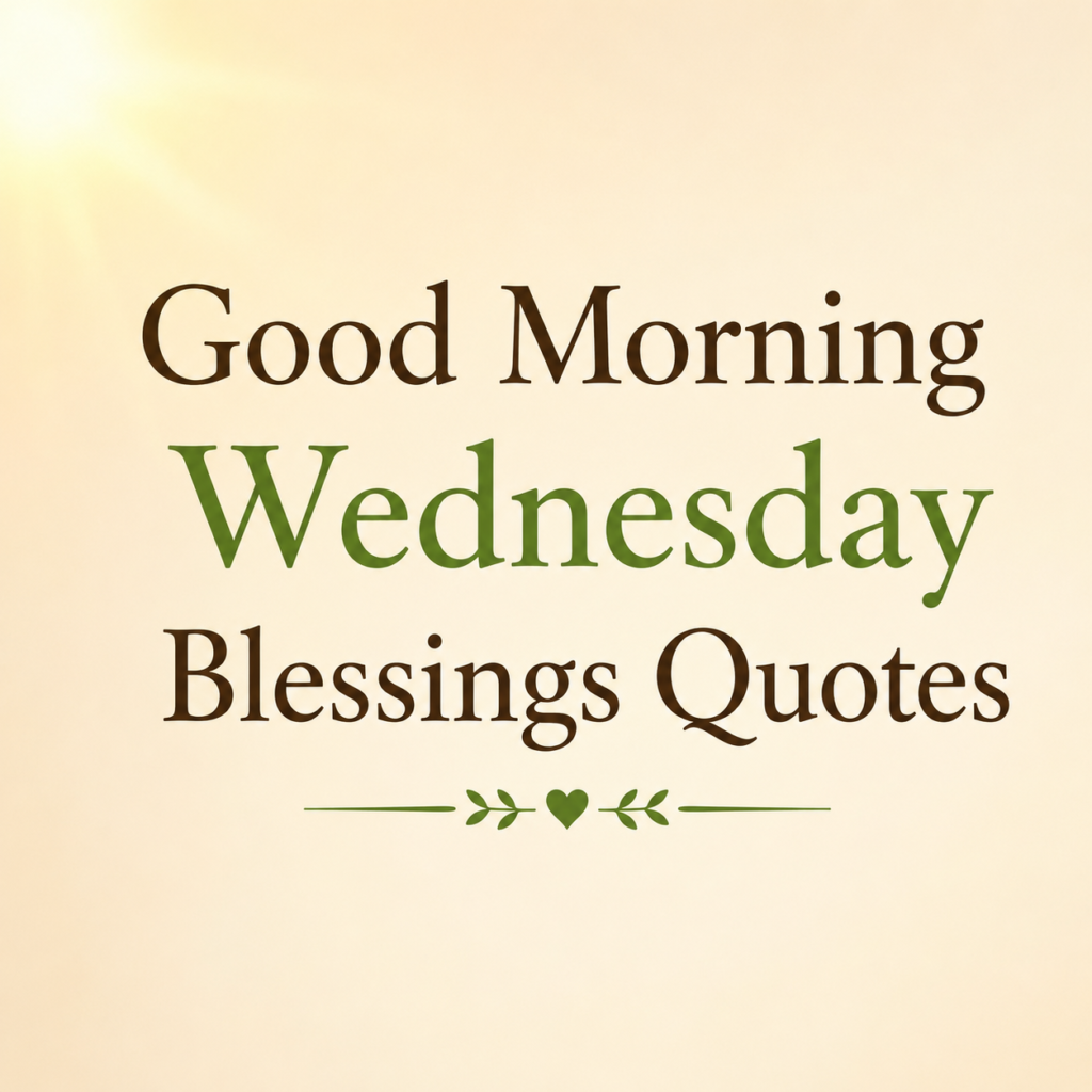 Good Morning Wednesday Blessings Quotes