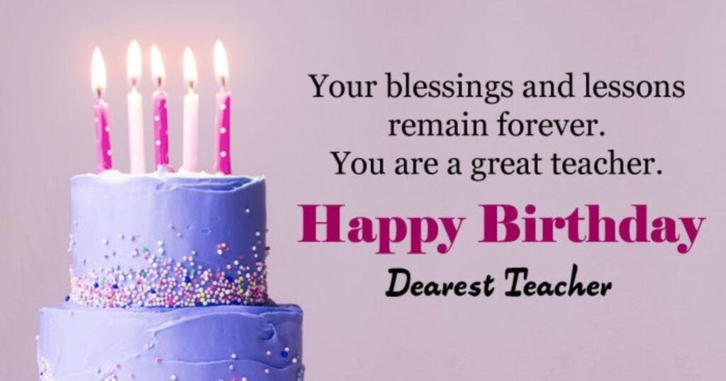 Christian Birthday Wishes for Teachers or Mentors