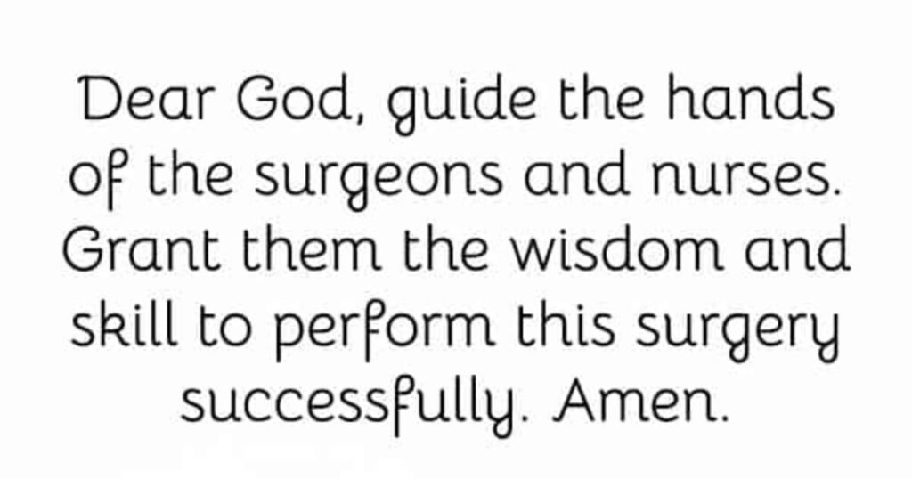 Healing Surgery Prayers for Friend