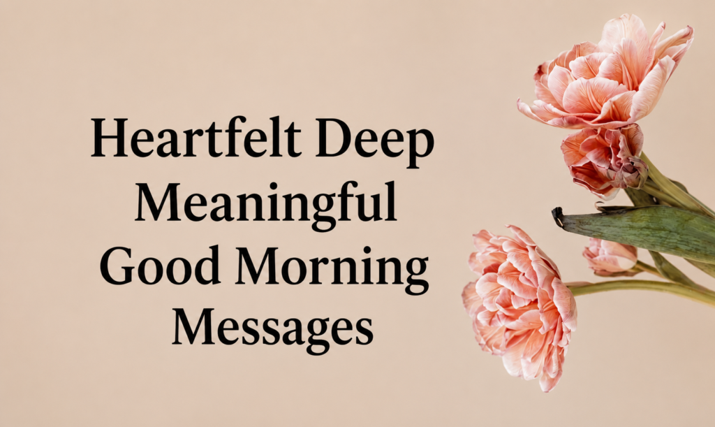 Heartfelt Deep Meaningful Good Morning Messages