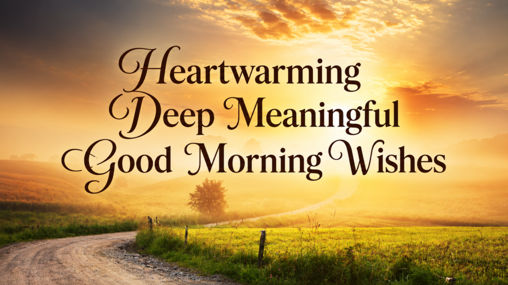 Heartwarming Deep Meaningful Good Morning Wishes