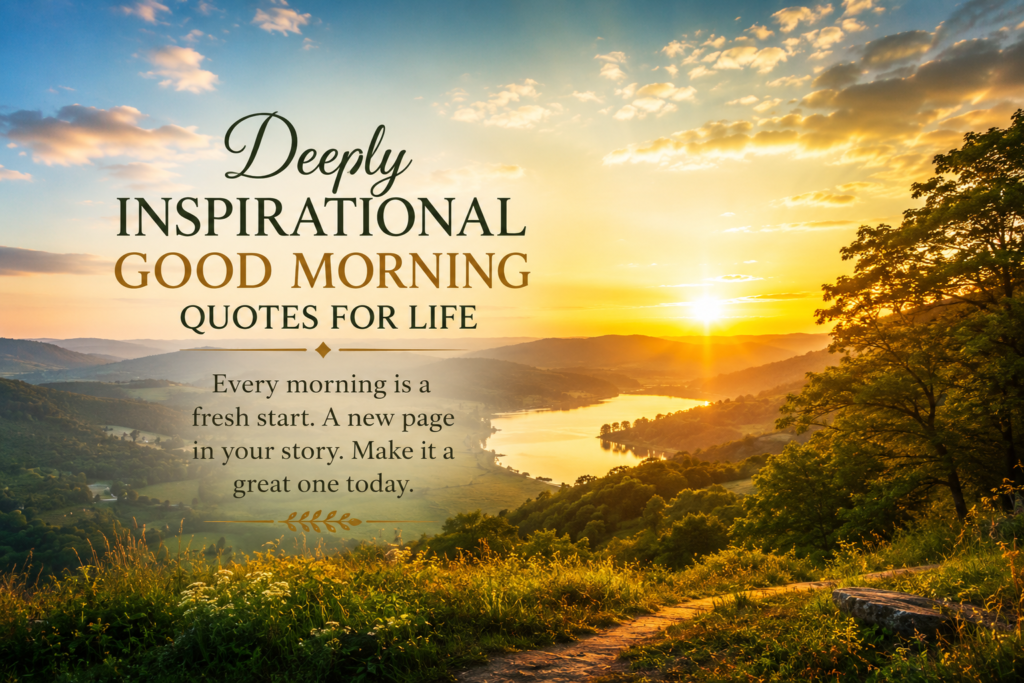 Deeply Inspirational Good Morning Quotes for Life