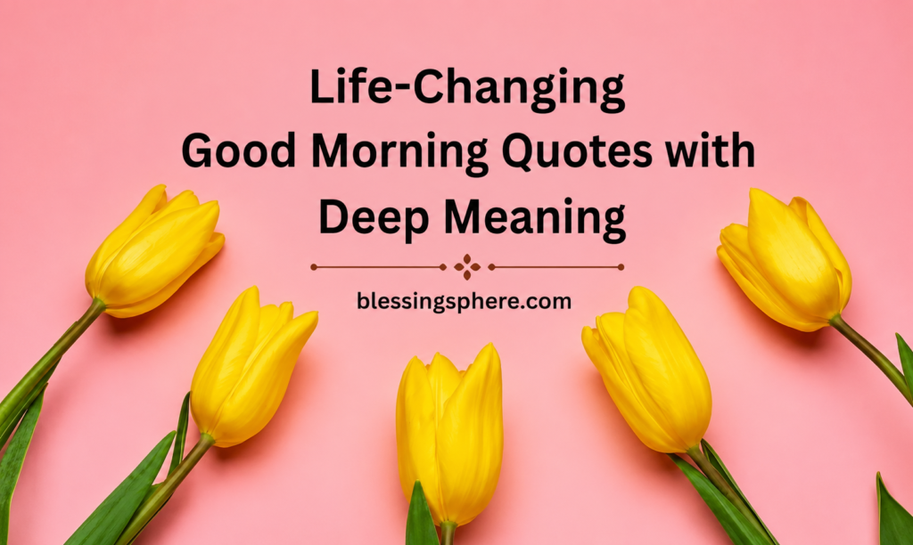 Life Changing Good Morning Quotes with Deep Meaning