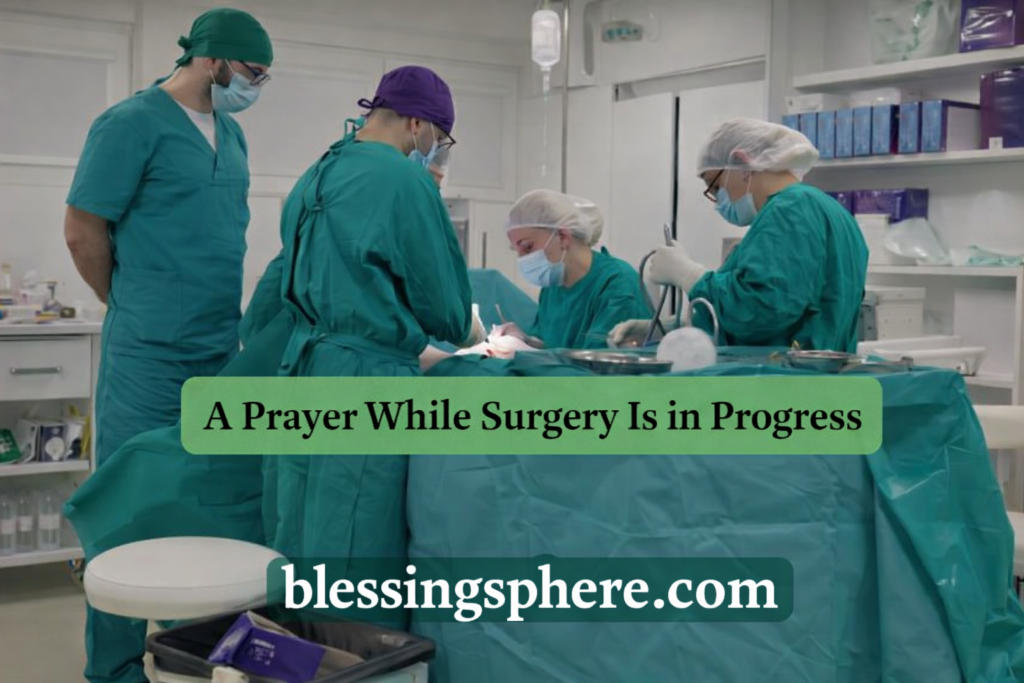 A Prayer While Surgery Is in Progress
