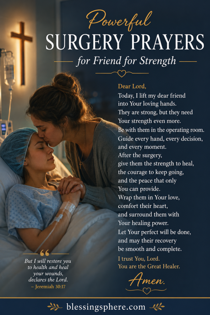 Powerful Surgery Prayers for Friend for Strength