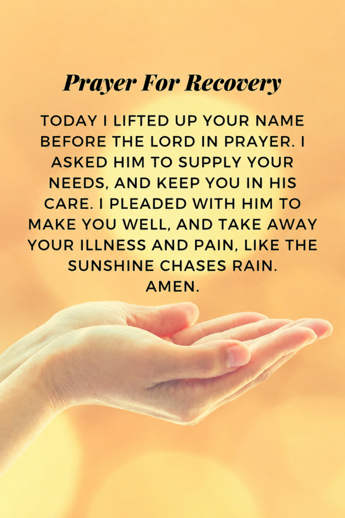 Surgery Prayer for Friend for Complete Recovery