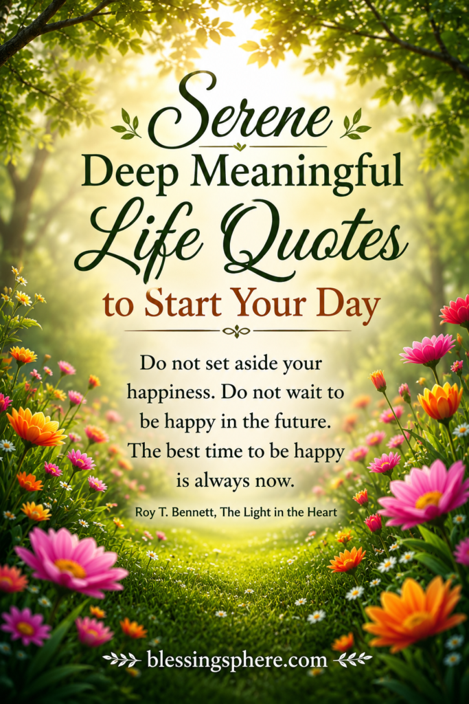 Serene Deep Meaningful Life Quotes to Start Your Day