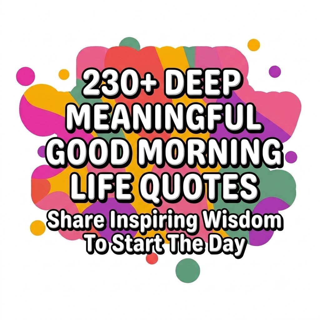 230+ Deep meaningful good morning life quotes